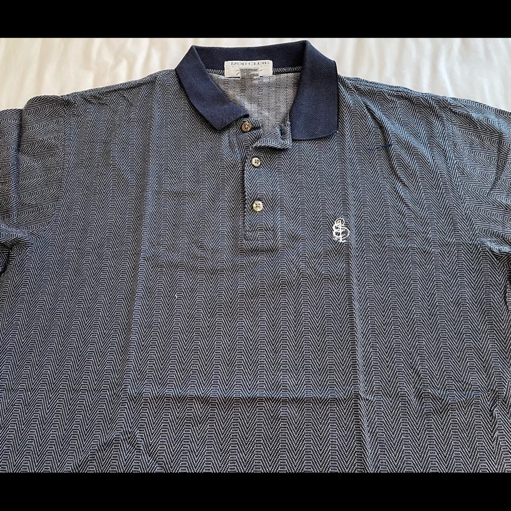 Pre own I Zod Club International Tour Golf Poloshirt Color Blue.